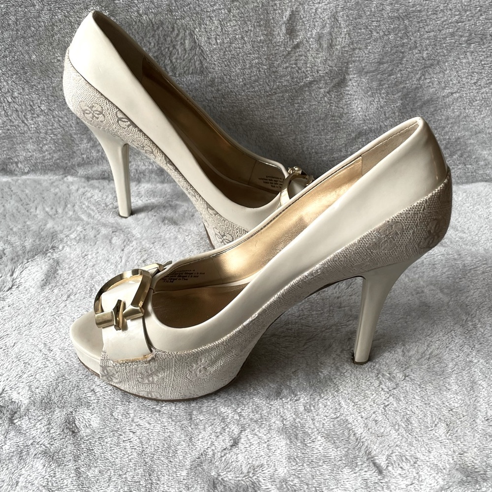 GUESS Peep-toe Platform Stilettos Size 5.5 - Picture 2 of 8